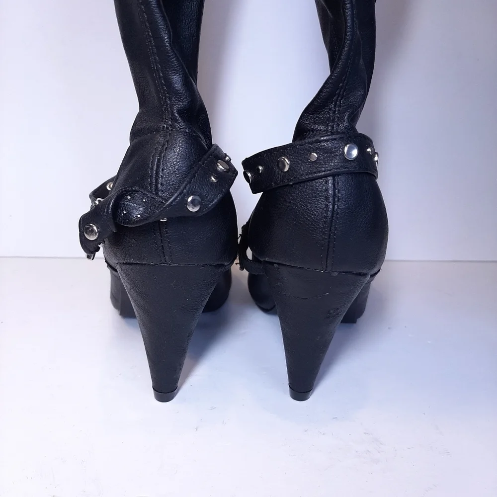 Chinese Laundry Over The Knee Faux Leather Boots Thigh High 5.5 Kingston